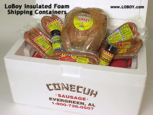 Conecuh Sausage Company Ships Meat Using LoBoy Insulated Foam Cooler Ice Chests